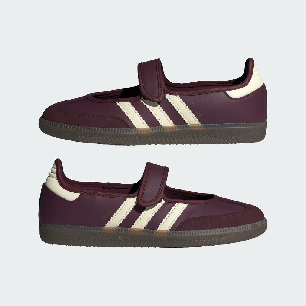 Adidas Samba Jane Burgundy sneaker - side profile