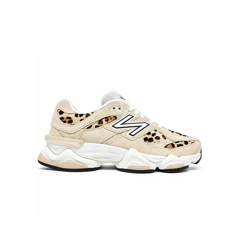 New Balance 9060 Tan Leopard Print White – Sneakers Women's