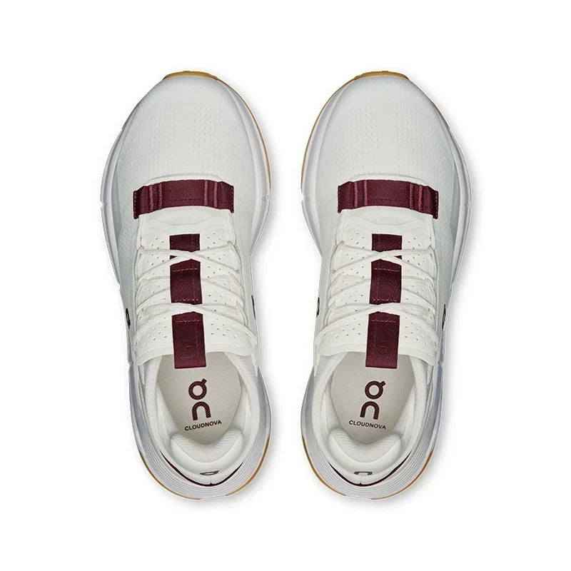 On Running Cloudnova 2 Ivory Maroon – Sneakers
